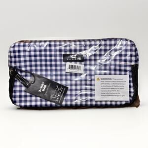 Scout 3-Way Toiletry Bag Brooklyn Checkham Blue Gingham Travel NWT